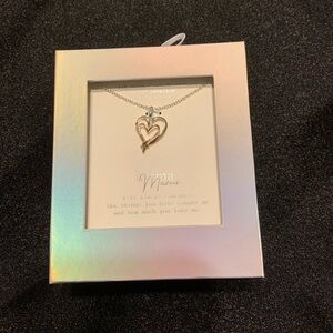 Mom/child heart necklace (with 14k gold flash plating)